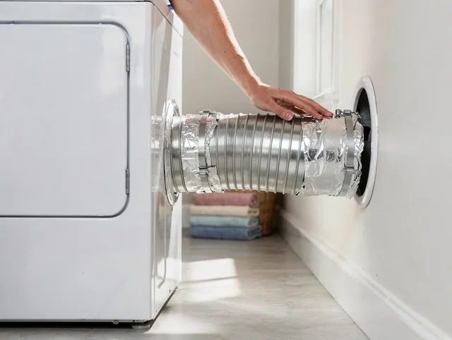 Professional dryer vent hose installation by Lincoln Dryer Vent Cleaning in Lincoln