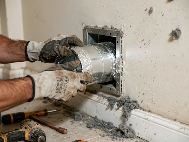Professional dryer vent repair and installation by Lincoln Dryer Vent Cleaning in Lincoln