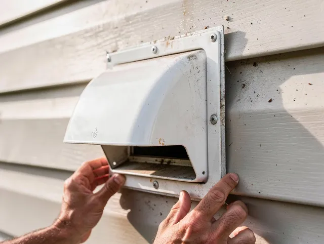 Lincoln Dryer Vent Cleaning technician delivering thorough residential dryer vent cleaning service in Lincoln